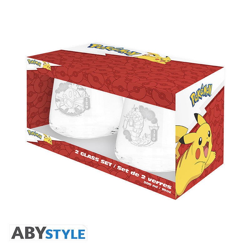 POKÉMON Set de 2 Verres Magicarpe & Léviator