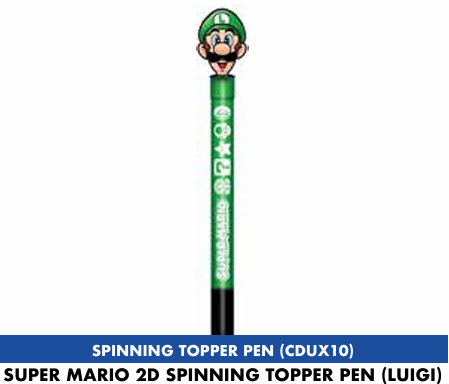 Super Mario – Stylo Luigi 2D Spinning Topper – Licence officielle