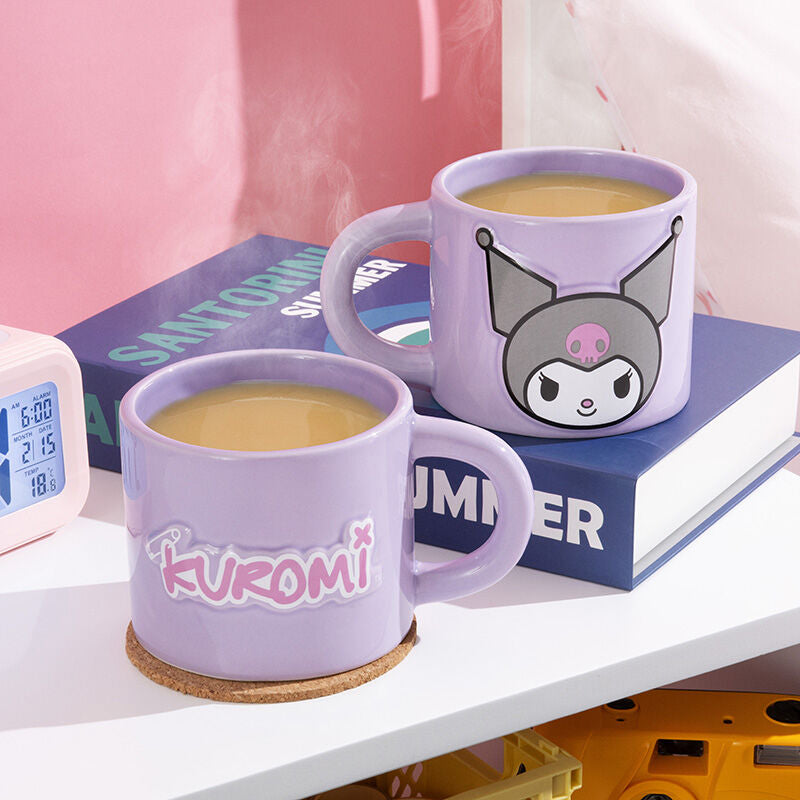 Sanrio – Mug Kuromi Gravé 400ml  Tasse kawaii officielle Hello Kitty & Friends