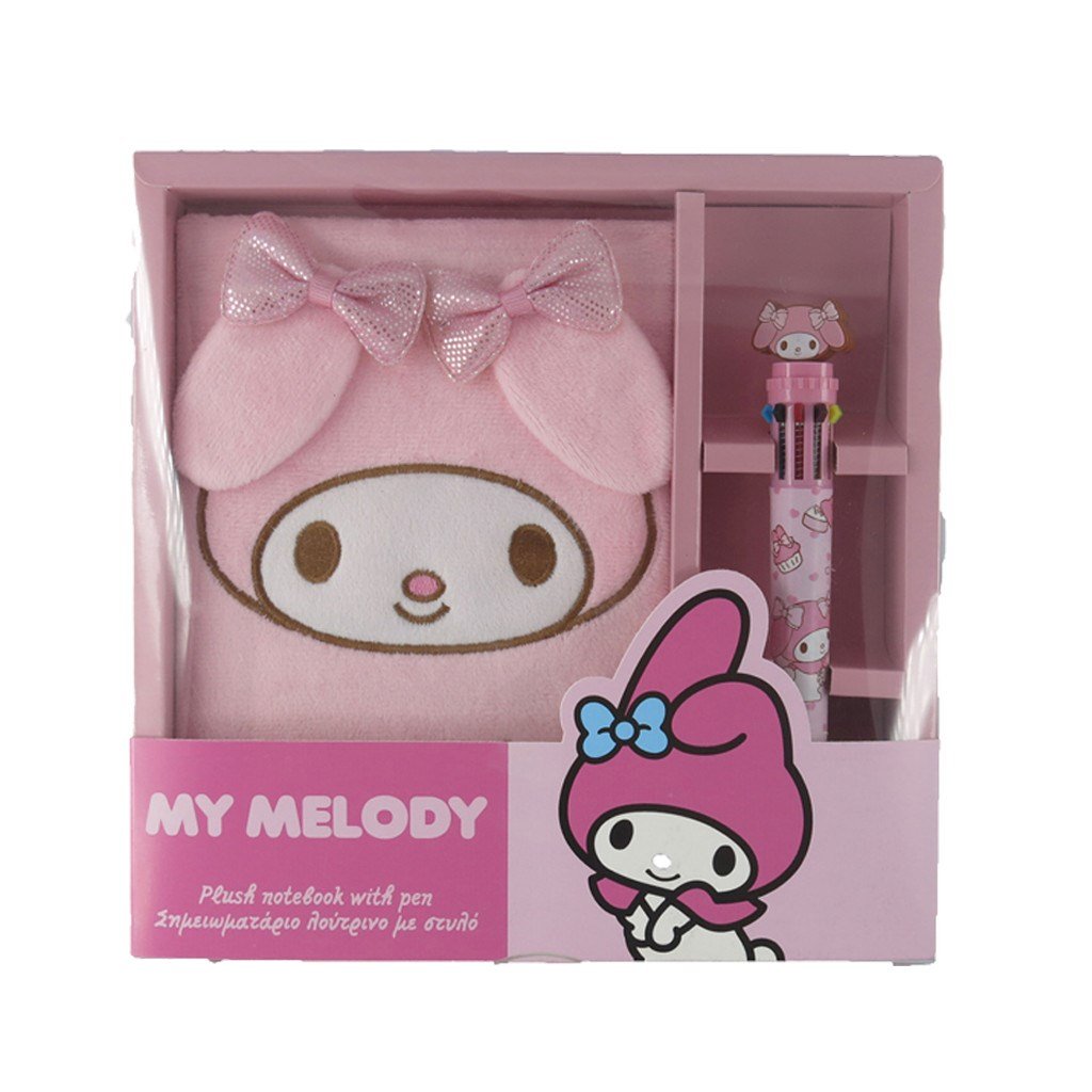 My Melody – Coffret Cadeau Notebook A5 Peluche + Stylo 3D
