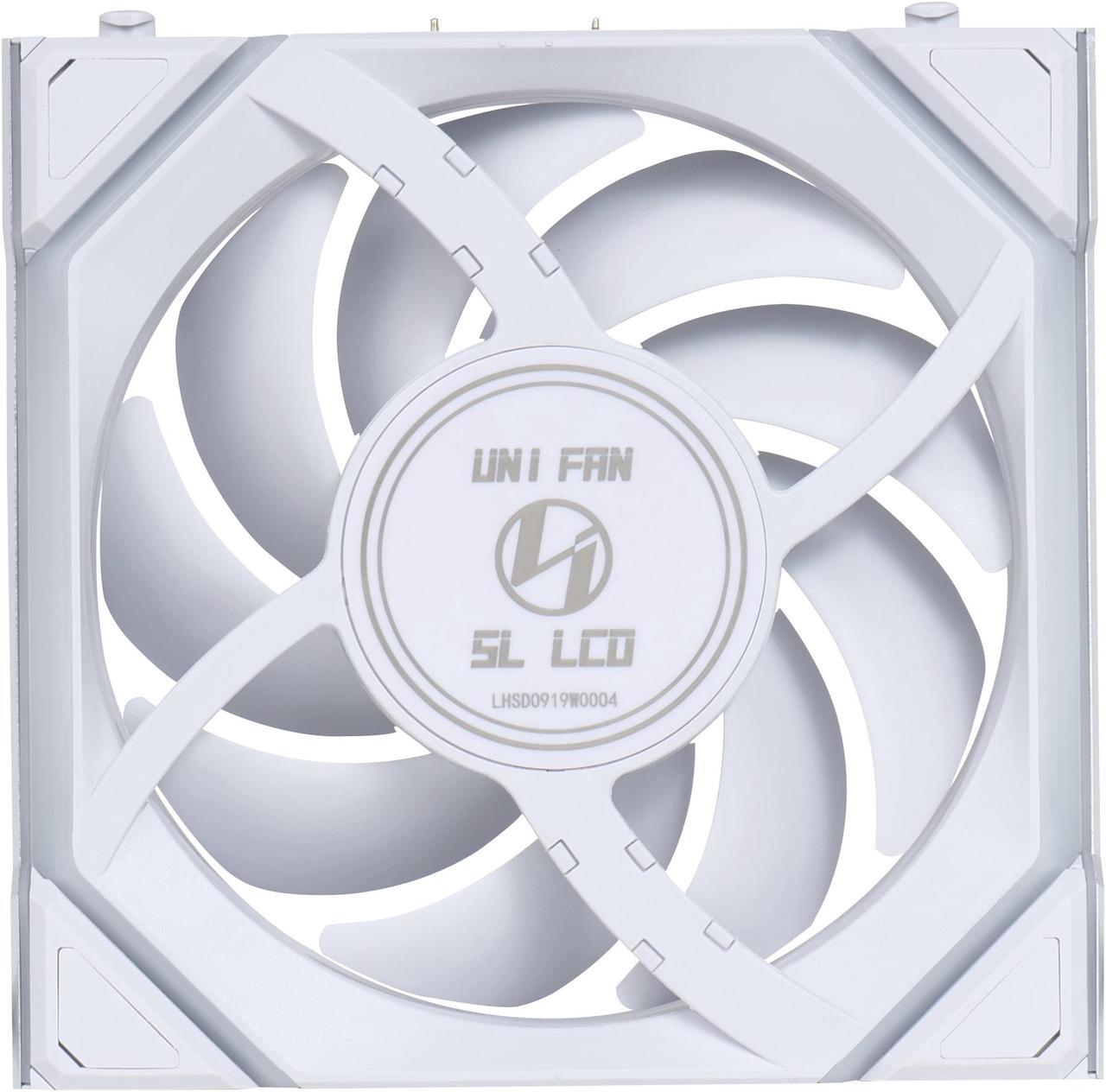Lian-Li UNI FAN SL WIRELESS LCD ARGB REVERSE PWM 120mm - Blanc