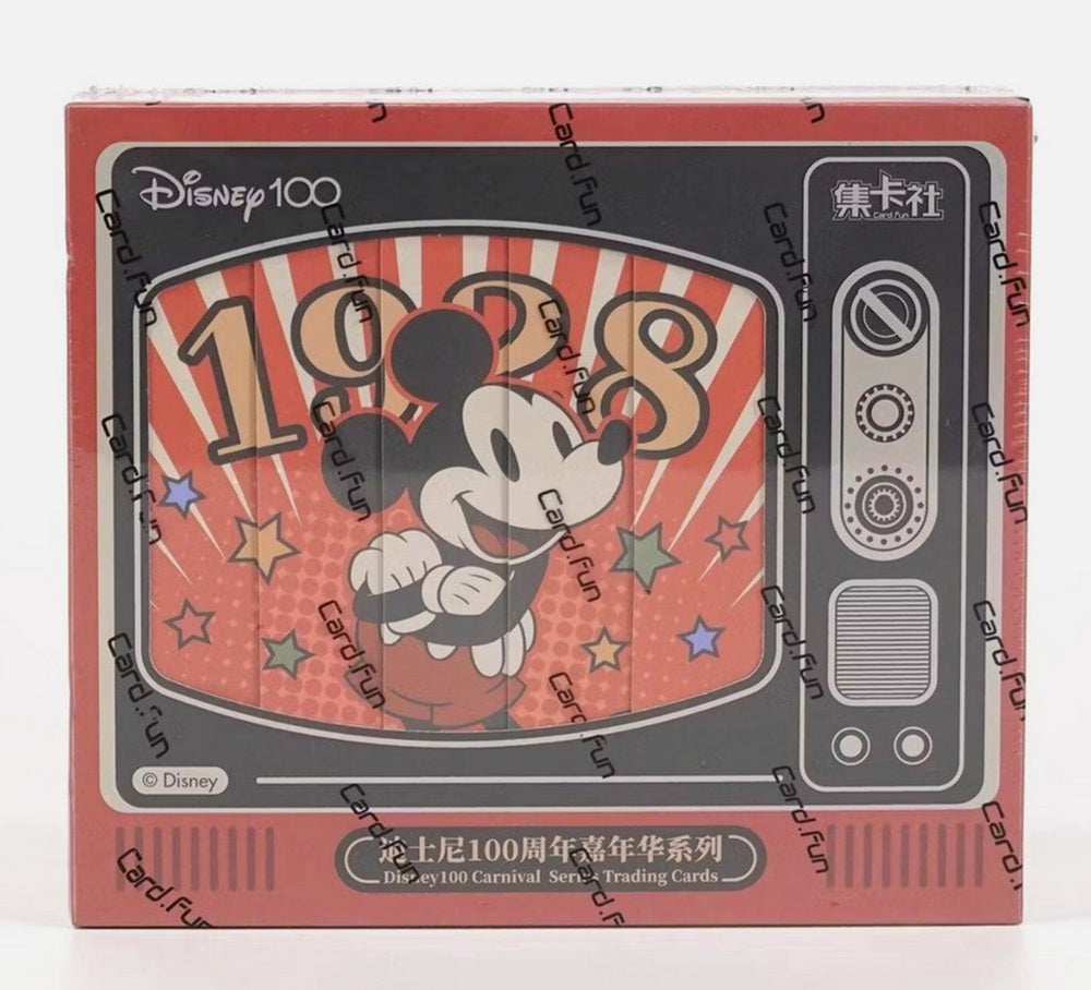 Disney Cardfun D100 Carnival Deluxe Edition – Boîte Deluxe 10 Boosters (4 cartes)  Cartes à Collectionner Disney 100
