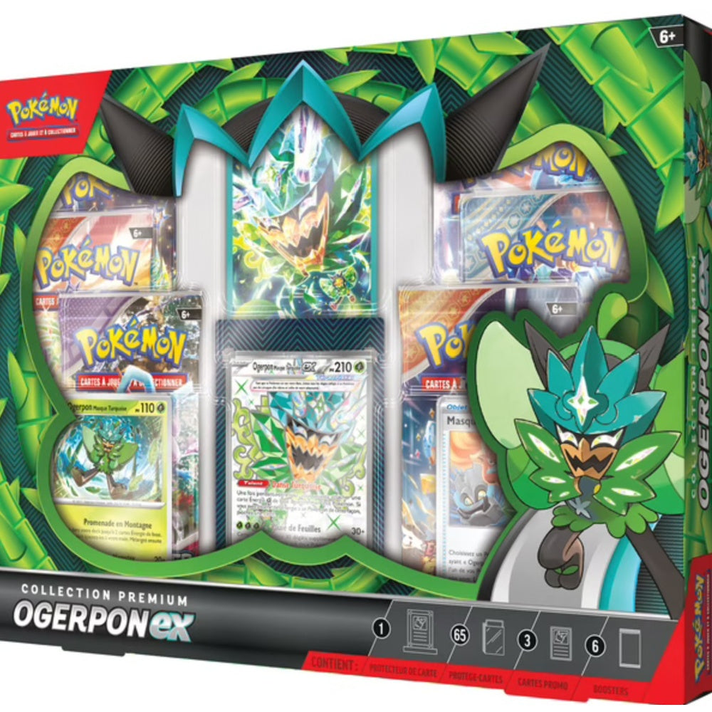 Pokémon – Coffret Premium Ogerpon-ex (FR) – 6 Boosters + Accessoires