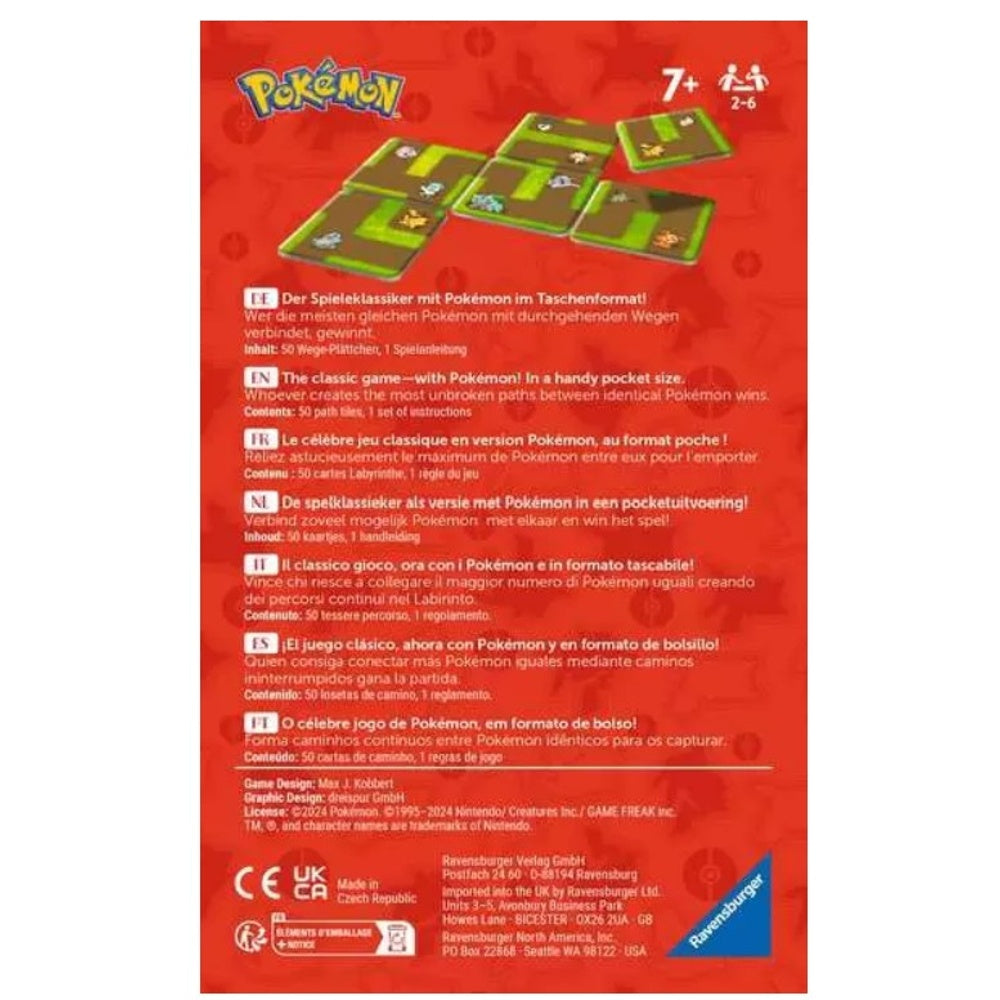 Mini Jeu Pokémon Labyrinth Connect (Format poche, 7+, 2–6 joueurs) Ravensburger