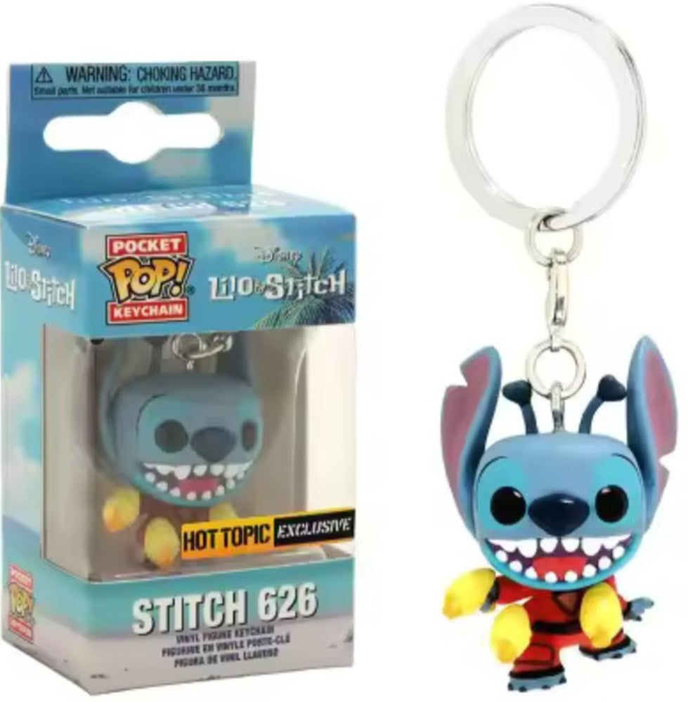 DISNEY LILO & STITCH – Porte-clés Funko Pocket Pop Stitch 626 with Blaster