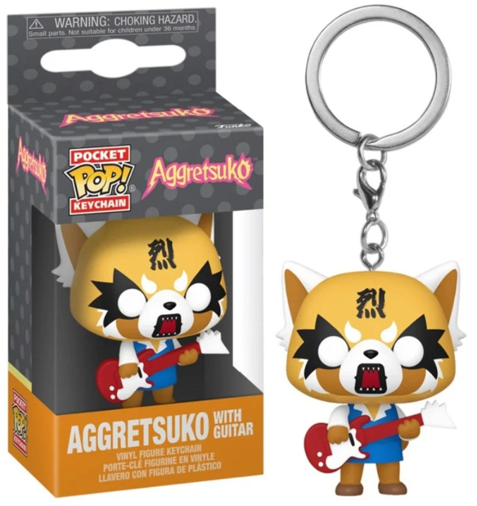 AGGRETSUKO – Porte-clés Funko Pocket Pop Aggretsuko Guitar