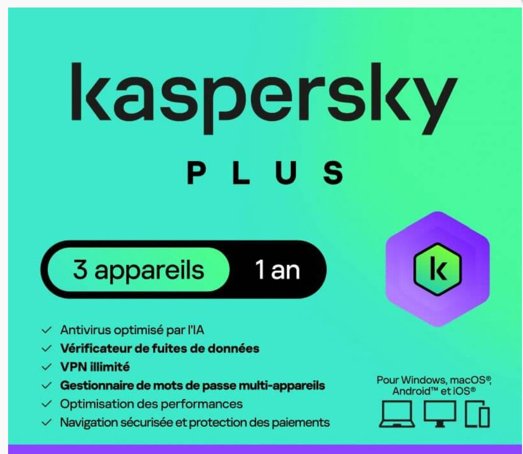 Kaspersky Plus — 1 an