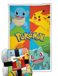 Homedict Plaid Sherpa Pokémon Starter 100x150 cm Confort Douillet et Style