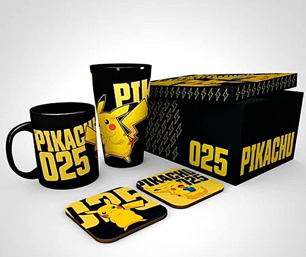 POKÉMON Coffret Mug, Verre à Pinte & 2 Sous-verres Exclusifs