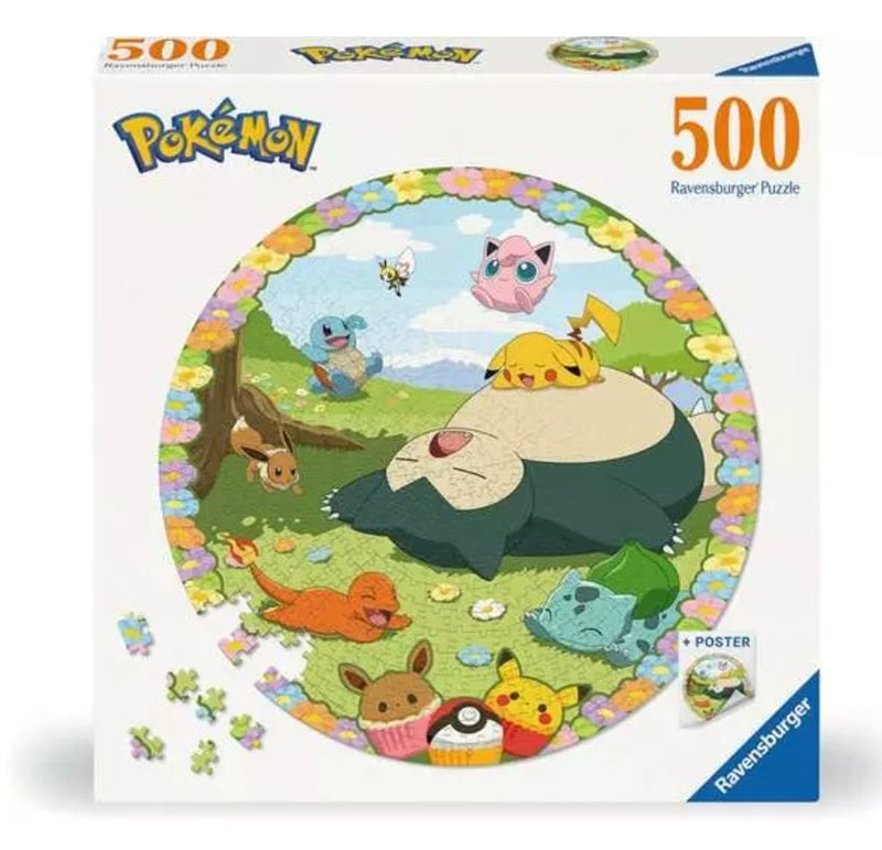 RAVENSBURGER Pokémon en Fleurs Puzzle Rond