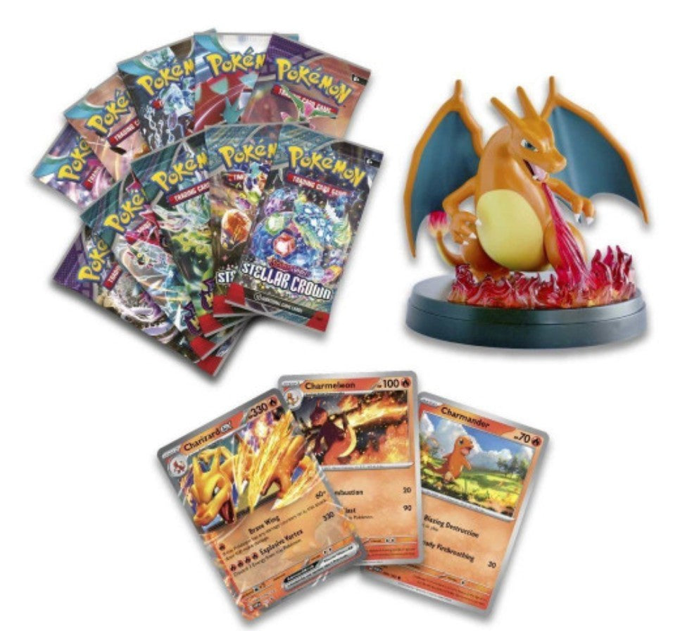 Pokémon  Coffret Super-Premium Dracaufeu-ex avec Figurine