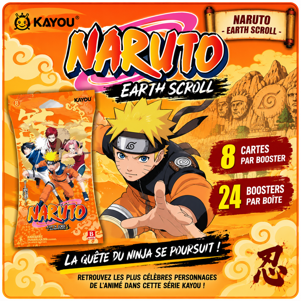 Kayou - Carton de 24 Boosters sous Blisters - Naruto Earth Scroll