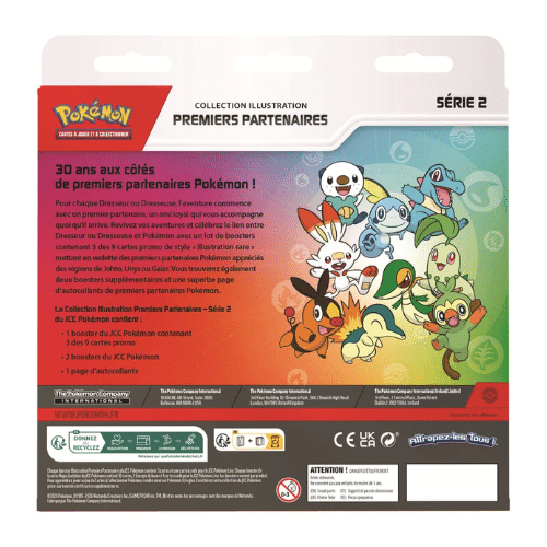 Tripack me03 + Coffret – Pokémon – Premiers Partenaires – Collection Illustration – Série 2 – 30 Ans – FR