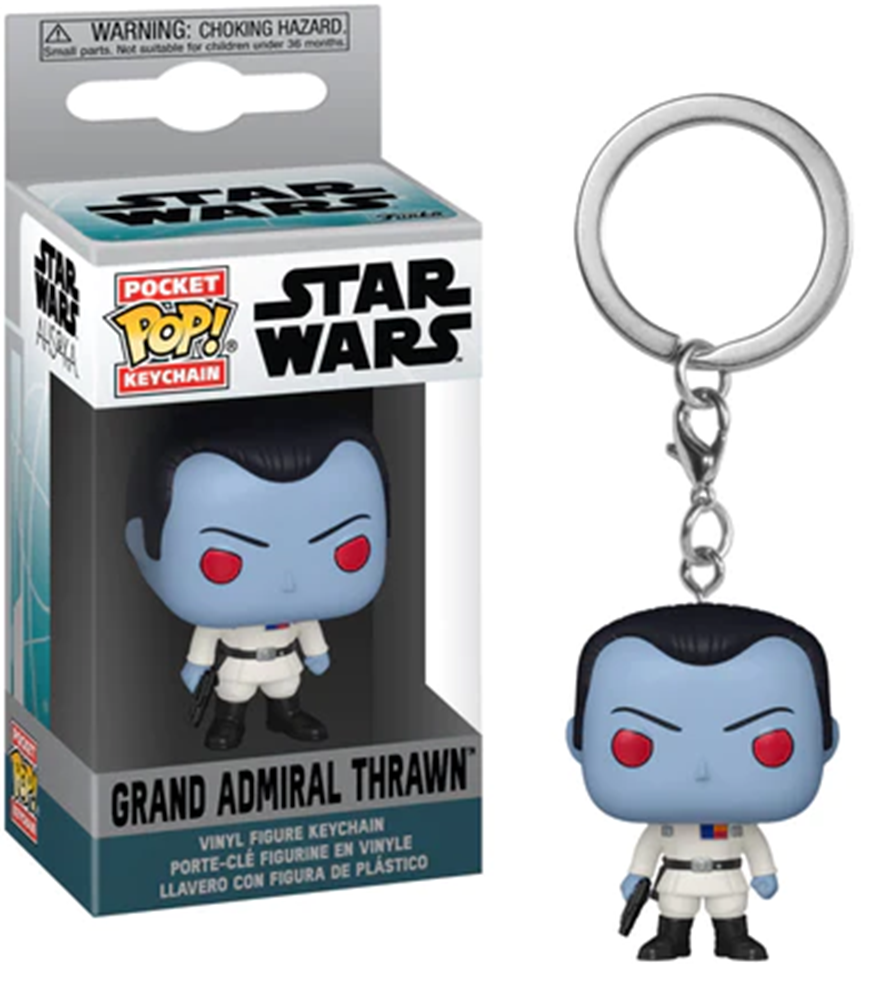 STAR WARS – Porte-clés Funko Pocket Pop Collection (Ahsoka, Obi-Wan, Boba Fett) Édition Disney+