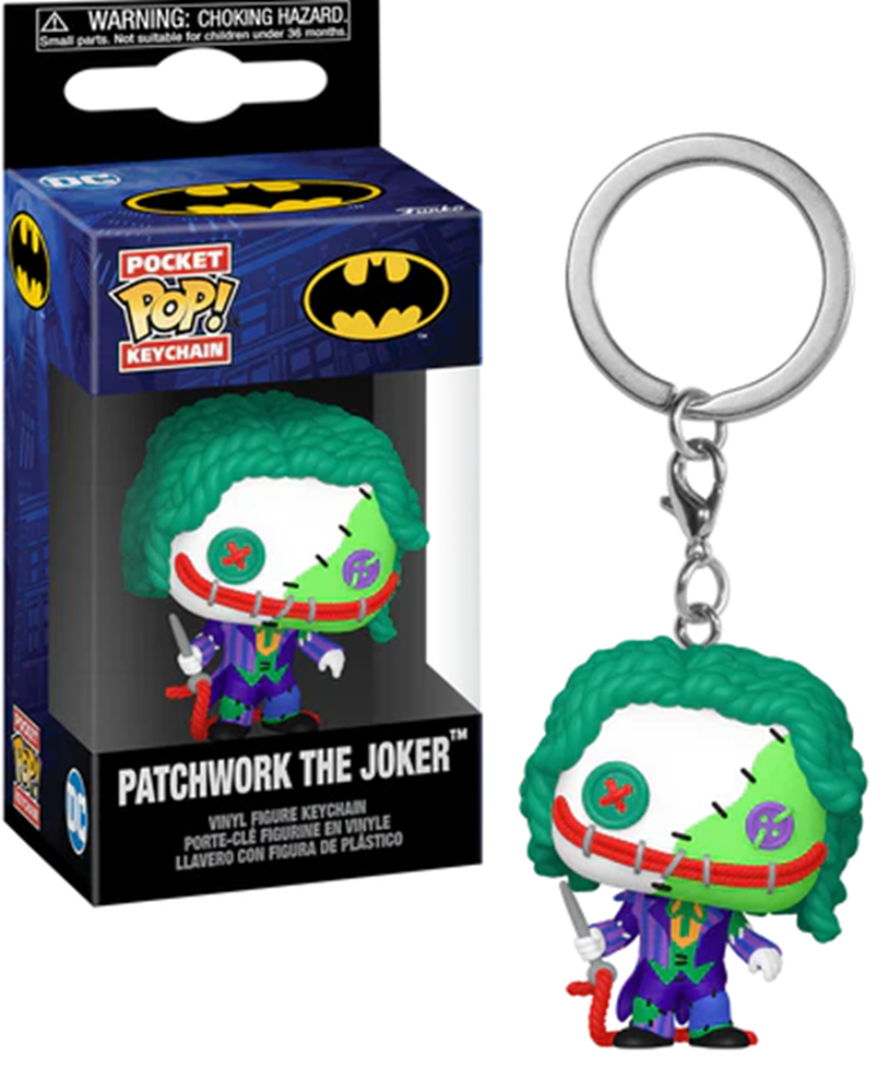 DC PATCHWORK – Porte-clés Funko Pocket Pop Joker & Batman