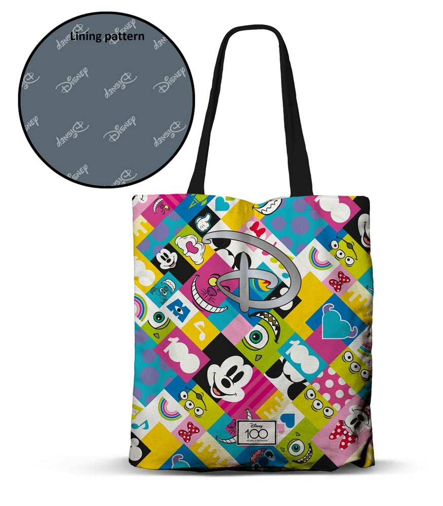 DISNEY 100 Ans – Tote Bag Premium Collage 40x33x1cm