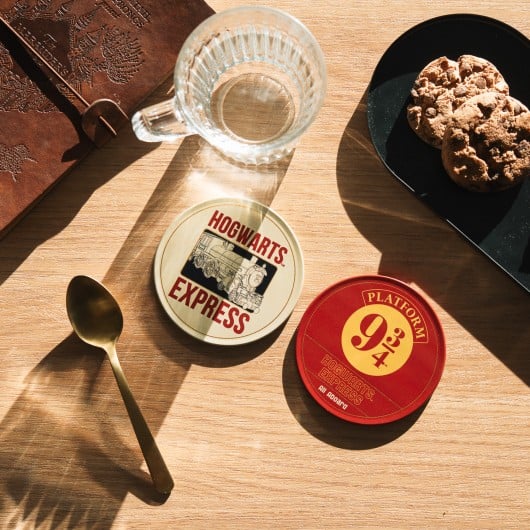 HARRY POTTER – Set de 2 Sous-Verres Poudlard ou Plateforme 9¾