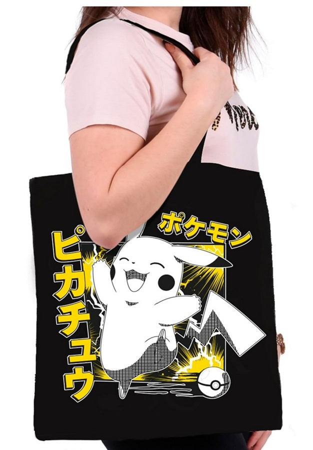 Tote Bag Pokémon Pikachu Noir