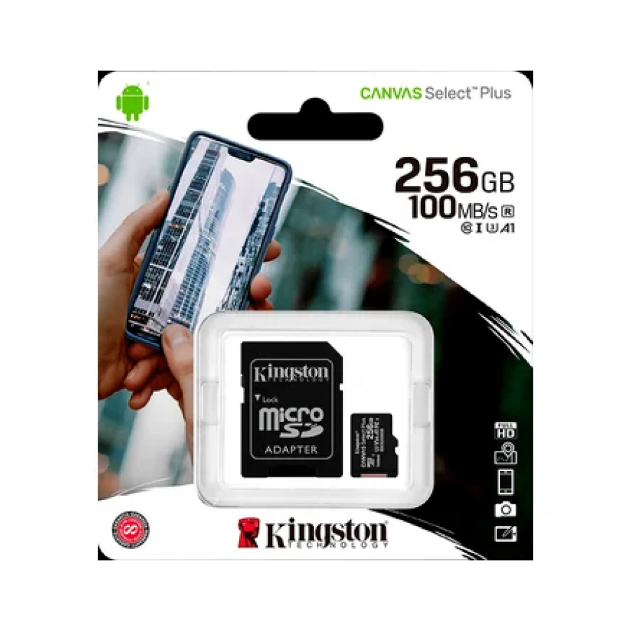 Carte Mémoire Kingston Canvas Select Plus 256 Go - Micro SDHC