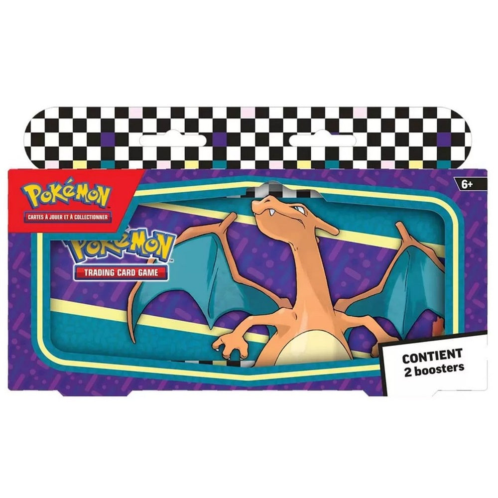 Pokémon Plumier Métal Dracaufeu – 2 Boosters JCC Inclus