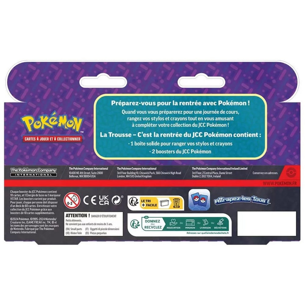 Pokémon Plumier Métal Dracaufeu – 2 Boosters JCC Inclus