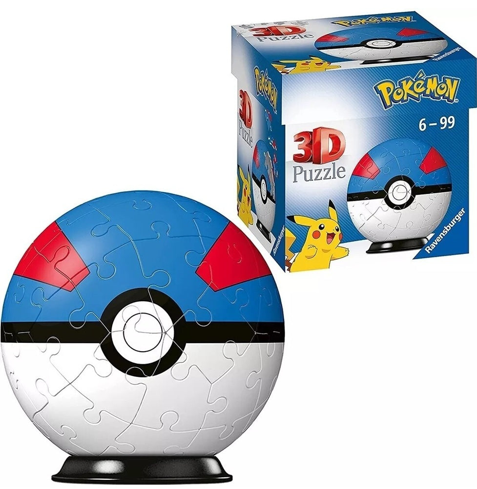Pokémon – Puzzle 3D Great Ball (55 pièces)  Ravensburger