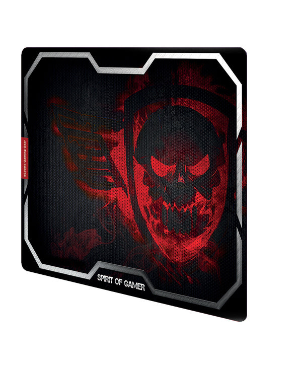 Spirit of Gamer Smokey Skull Tapis de souris de jeu Noir, Rouge